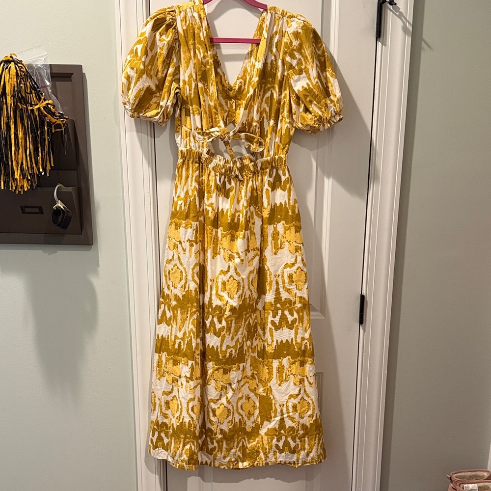 Cleobella Golden and Cream Dress